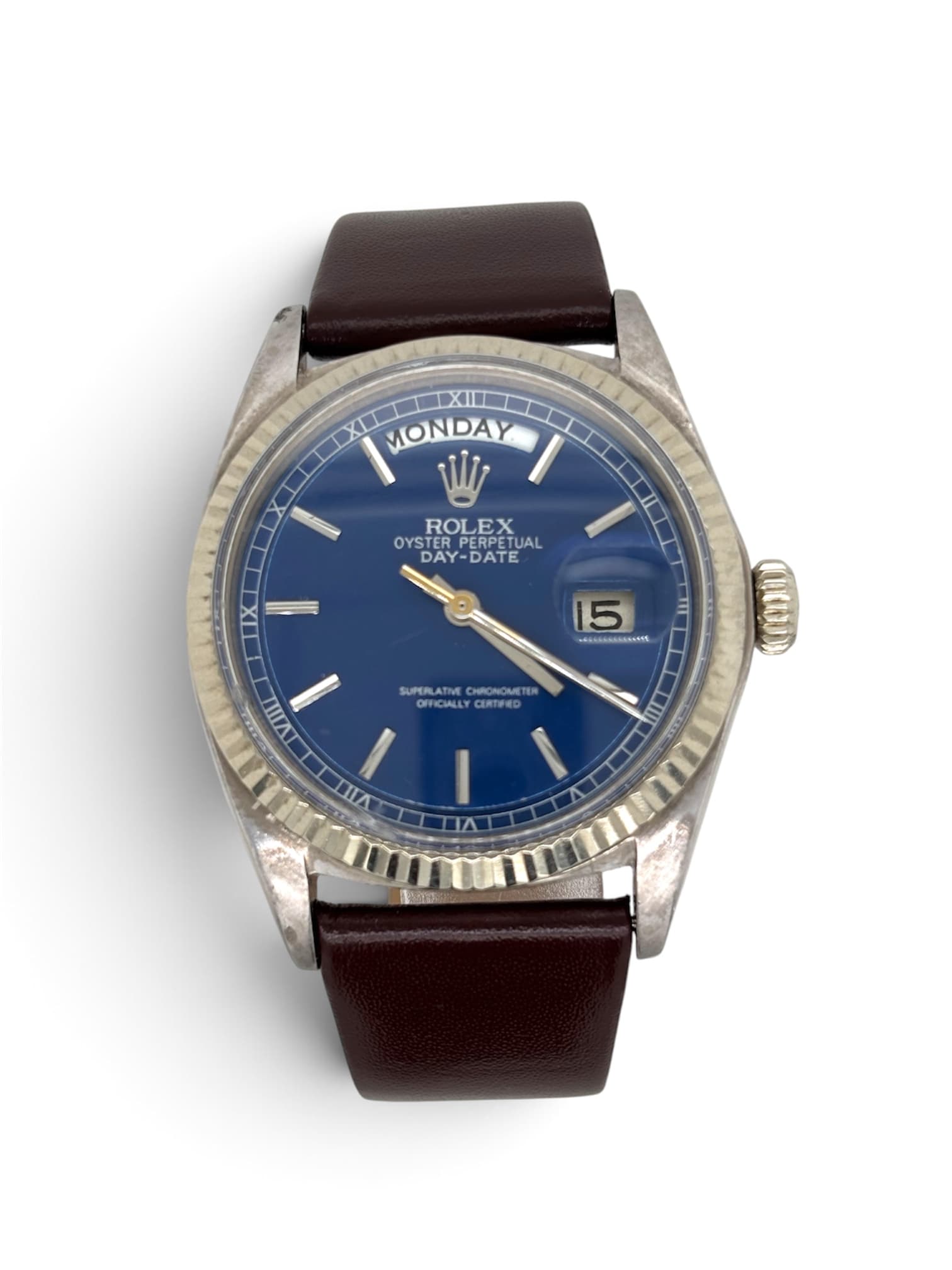 Rolex Day-Date "Vintage White Gold Blue Dial"