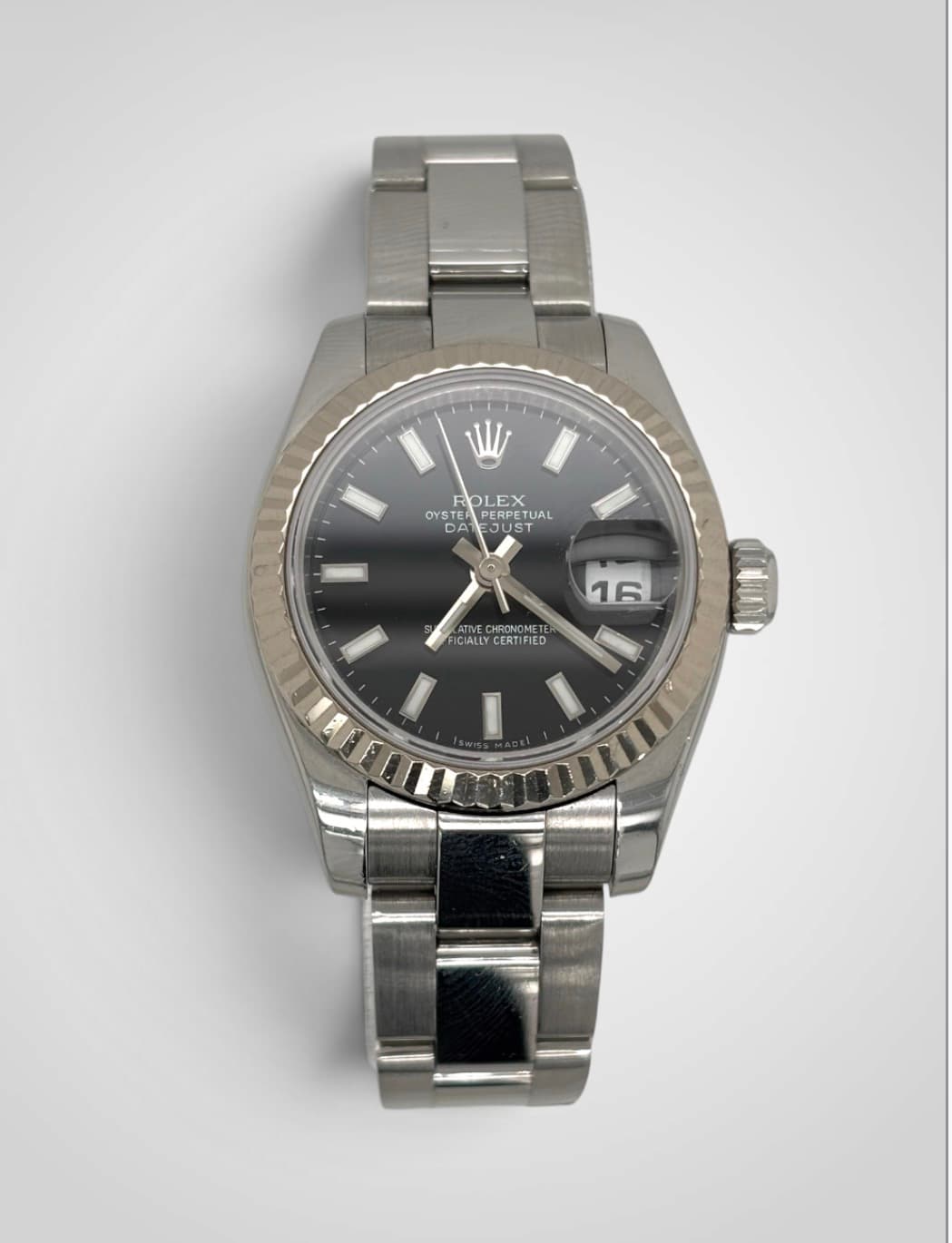 Rolex Lady-Datejust "White Rolesor Black Dial"