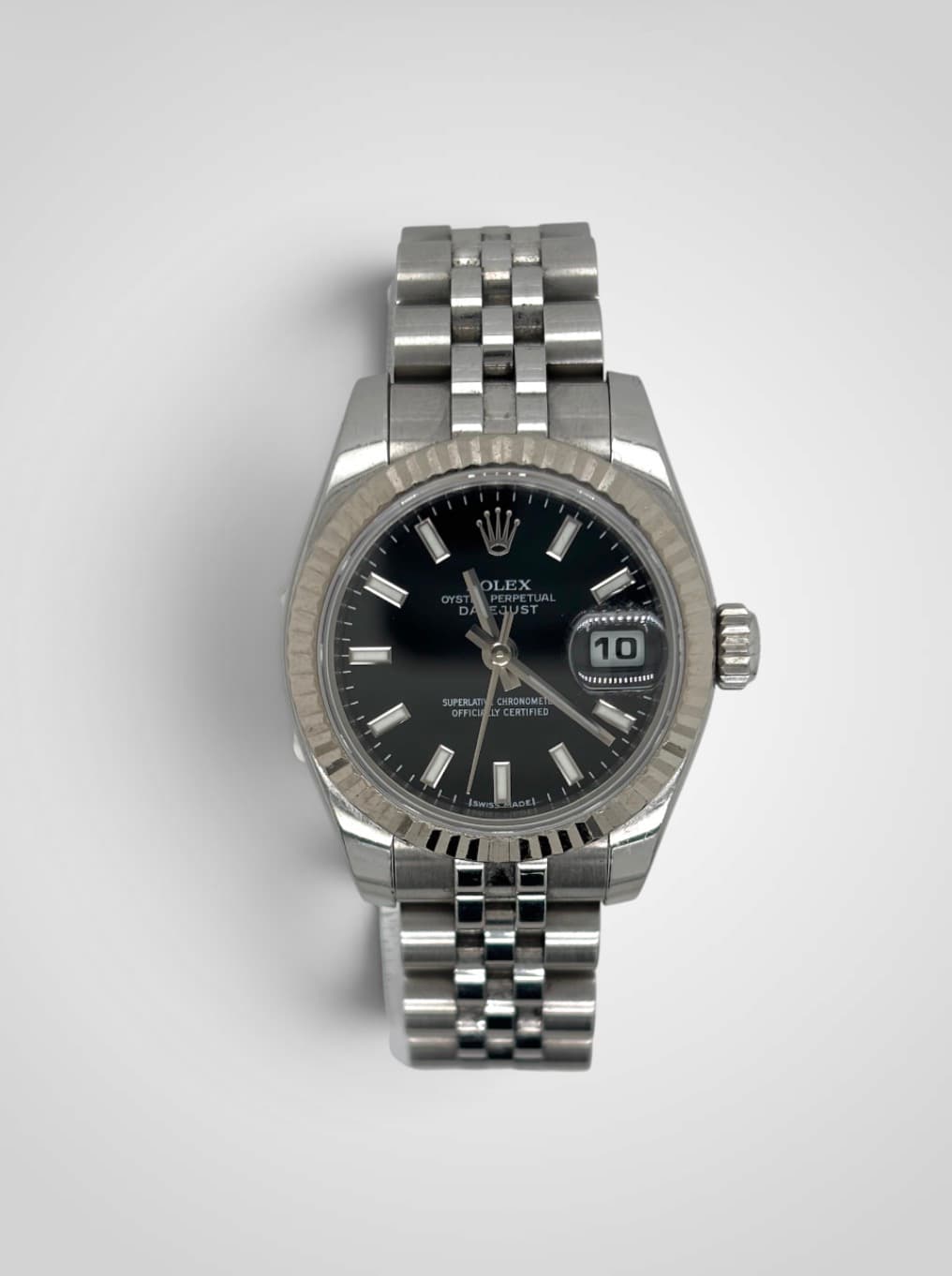 Rolex Lady-Datejust "White Rolesor Black Index Dial"