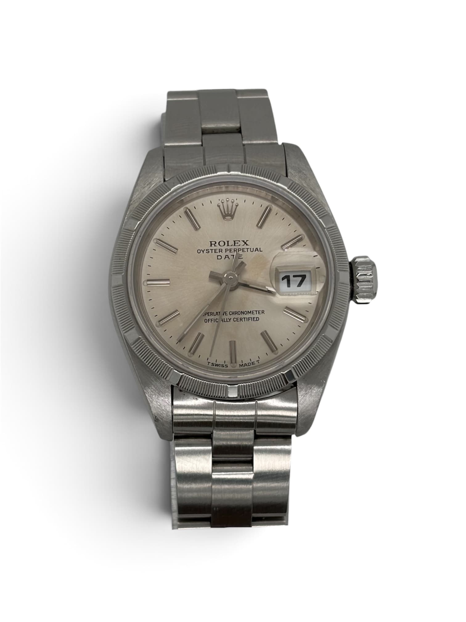 Rolex Oyster Perpetual Date "Engine-Turned Bezel"